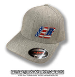RELAXED BARS AND R AMERICAN FLAG HAT CURVED BILL