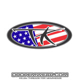 TWISTED KONCEPTS AMERICAN FLAG COIN STICKER