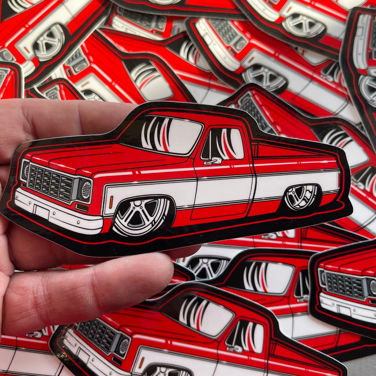 2X5 SQUARE BODY C10 RED/WHITE – Drop Em wear clothing