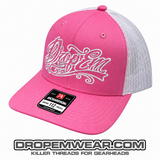 SNAP BACK TRUCKER HAT PINK/WHITE