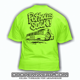 THROWBACK DROP EM WEAR POTHOLES SUCK (TRUCK)LIME GREEN T-SHIRT