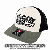 SNAP BACK TRUCKER HAT OLIVE/BLACK/CREAM