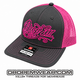SNAP BACK TRUCKER HAT GREY/PINK