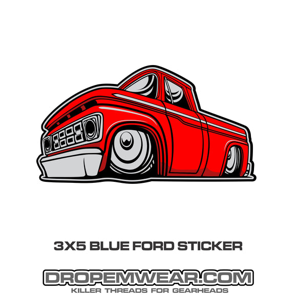 RED FORD F100 STICKER