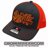 SNAP BACK TRUCKER HAT GREY/ORANGE