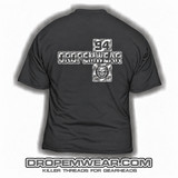 DROPEMWEAR C10 SQUARE BODY BADGE CHARCOAL T-SHIRT