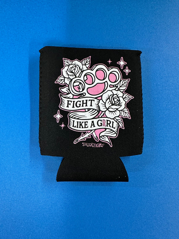 FIGHT LIKE A GIRL CAN KOOZIE