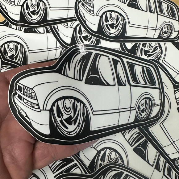 WHITE ROUND BODY S-10 STICKER