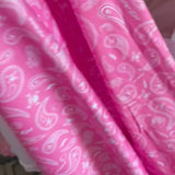 #1 DROP EM WEAR? PARTY/DRESS SHIRT PINK WITH WHITE PAISLEY (LIMITED EDITION)