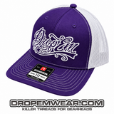 SNAP BACK TRUCKER HAT PURPLE/WHITE