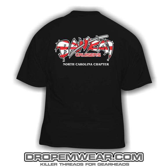 BANZAI NORTH  CAROLINA CHAPTER LOGO SHIRT (BLACK)