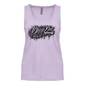 GRAFFITI DRIPS DROP EM WEAR TANK LAVENDER