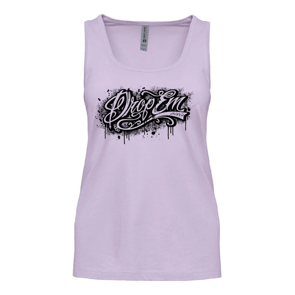 GRAFFITI DRIPS DROP EM WEAR TANK LAVENDER