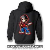 FRIDAY THE 13TH JASON SPOOF BLACK HOODIE