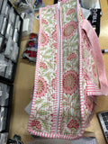Zipper top flowered tote