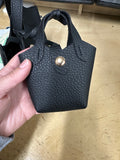 Black Pebble Leather Purse