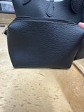 Black Pebble Leather Purse
