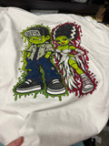 BRIDE OF FRANKENSTEIN WHITE T-SHIR FULL COLOR PRINT LIMITED EDITIONS