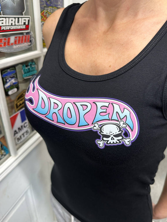 Ladies Pink and Purple Warm Wheels Tank
