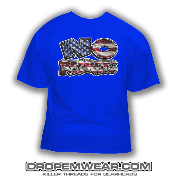 NO REGRETS MERICA T-SHIRT ROYAL