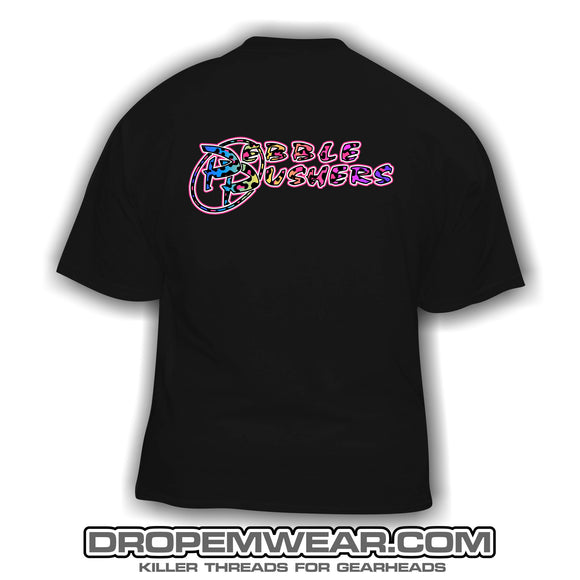PEBBLE PUSHERS TIE DYE CHEATA LOGO SHIRT (BLACK)