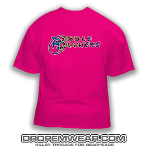 PEBBLE PUSHERS TIE DYE CHEATA LOGO SHIRT (PINK)
