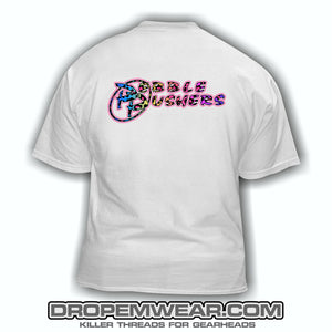 PEBBLE PUSHERS TIE DYE CHEATA LOGO SHIRT (WHITE)