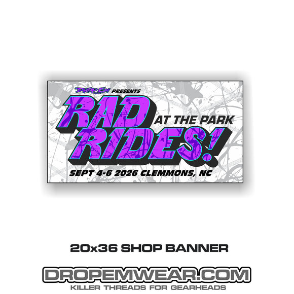 2026 RAD RIDES PURPLE BANNER