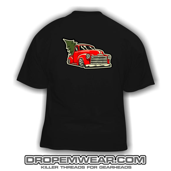 SANTAS SLEIGH CHEVY PICK UP CHRISTMAS T-SHIRT