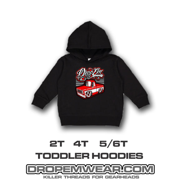 SCREEN PRINTED RED SQUARE BODY C10 TODDLER HOODIE