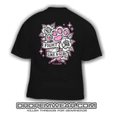 BRASS KNUCKLES FIGHT LIKE A GIRL SHIRT FOR BREAST CANCER AWARNESS