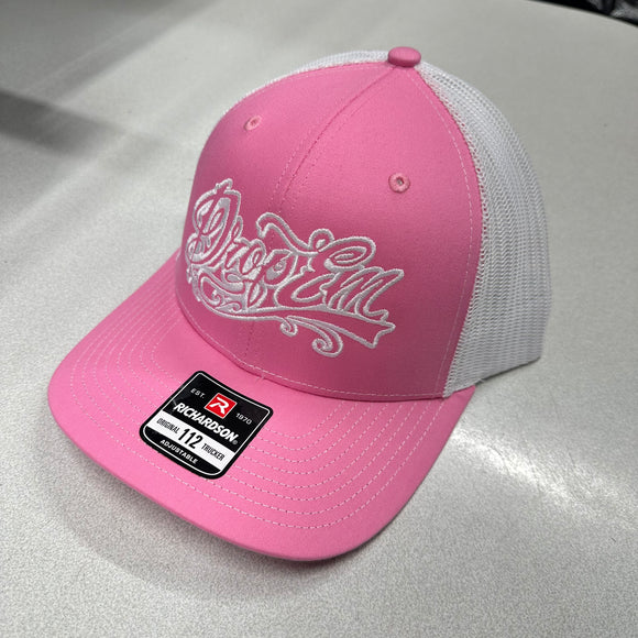 Drop Em Ware SNAP BACK TRUCKER HAT PINK/WHITE – Drop Em wear clothing