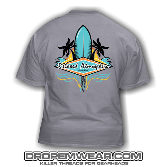 SOFT STYLE ASSORTED COLORS GILDAN SHIRT RELAXED SURFS UP DESIGN (SOFT STYLE)