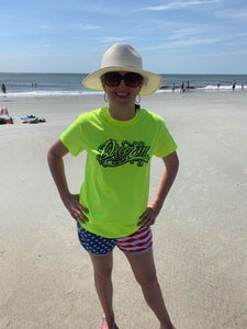NEON YELLOW BLACK FRONT PRINT
