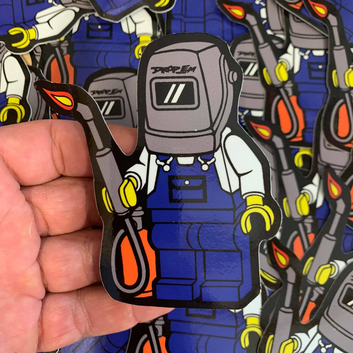 LEGO WELDER HAT PIN STICKER – Drop Em wear clothing