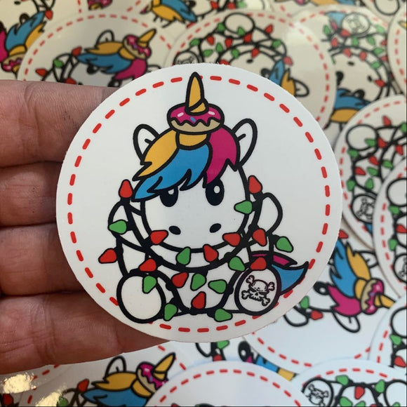 SPRINKLES WITH HOLIDAY LIGHTS STICKER