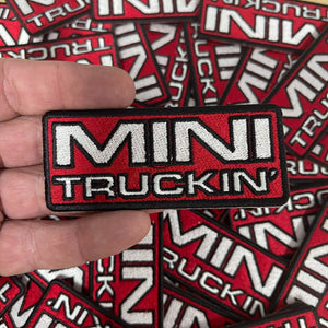 MINITRUCKIN  4" OG RED AND WHITE  PATCH