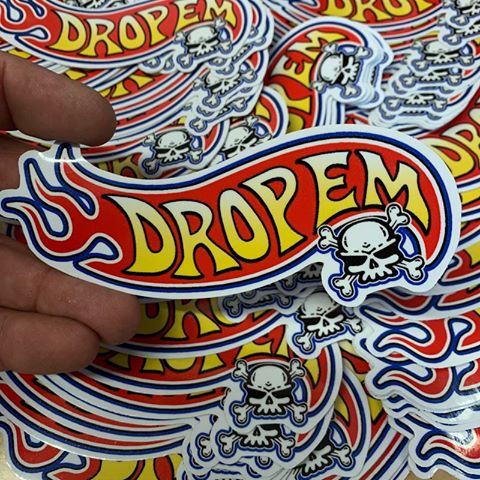 Drop Em Ware DROP EM WEAR WARM WHEELS STICKER 2X5 – Drop Em wear clothing