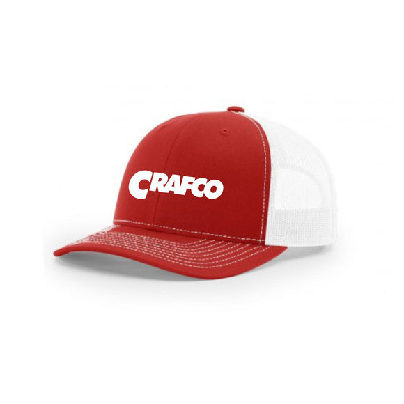 CRAFCO RED/WHITE TRUCKER SNAP BACK (CURVED BILL)