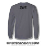CLOSEOUT SKULL LOGO FRONT WITH DROP EM WEAR ON BACK LONG SLEEVE