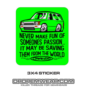 3X4 PASSION STICKER LIME