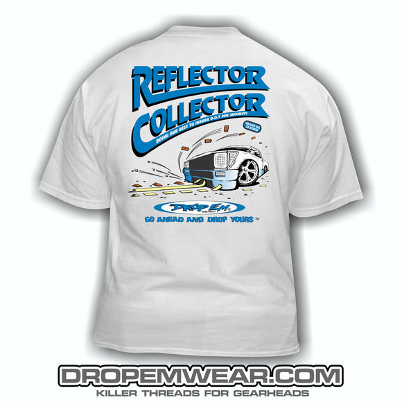 THROWBACK DROP EM WEAR REFLECTOR COLLECTOR WHITE T-SHIRT