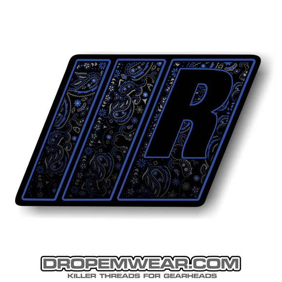 RELAXED BLUE PAISLEY STICKER 3X3
