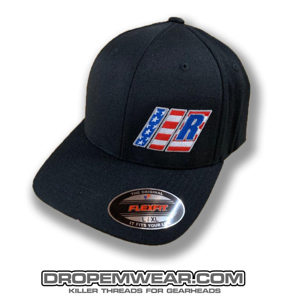RELAXED BARS AND R AMERICAN FLAG HAT CURVED BILL