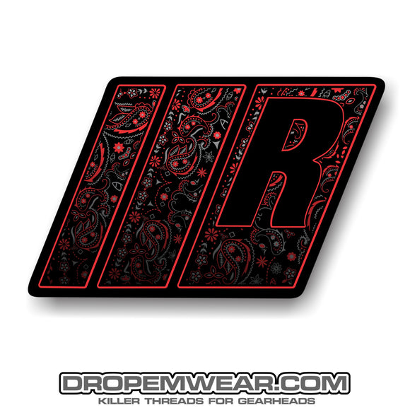 RELAXED RED PAISLEY STICKER 3X3