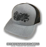 SNAP BACK TRUCKER HAT HEATHER GREY/BLACK