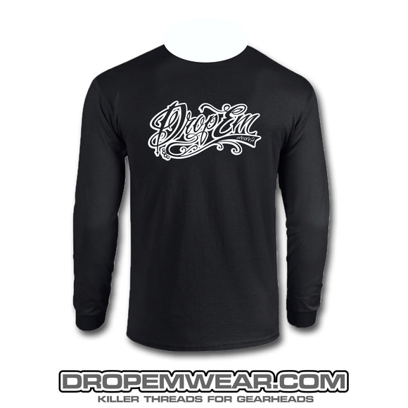 LIMITED BLACK WITH WHITE LONG SLEEVE SHIRT