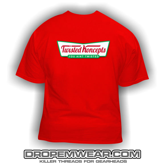 TWISTED KONCEPTS KRISPY KREME LOGO T-SHIRT RED