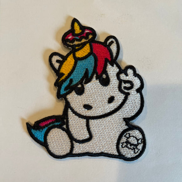 SPRINKLES THE UNICORN PEACE SIGN PATCH 2X3